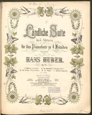 Ländliche Suite : in 5 Sätzen ; für d. Pianoforte zu 4 Hdn. ; op. 73