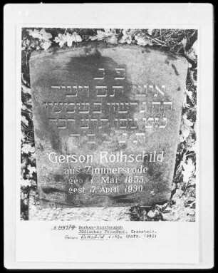 Grabstein Gerson Rothschild (+1930)