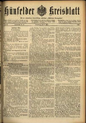 Ausgabe vom Donnerstag, den 06. Mai 1915.