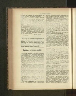 Chronique de l'armée coloniale.