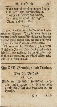 Am XXII. Sonntage nach Trinitat.