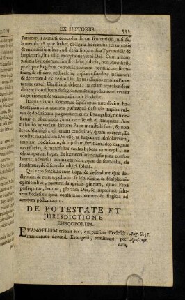 351-356, De Potestate Et Jurisdictione Episcorum