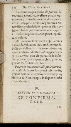 VI. Sextum Progymnasma, De Confirmatione