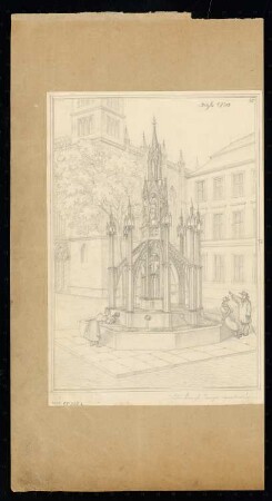 Öffentlicher Brunnen Monatskonkurrenz Dezember 1830: Perspektivische Ansicht