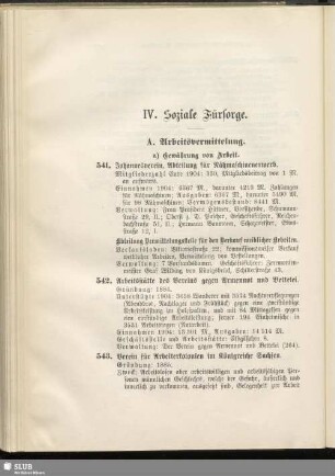 IV. Soziale Fürsorge