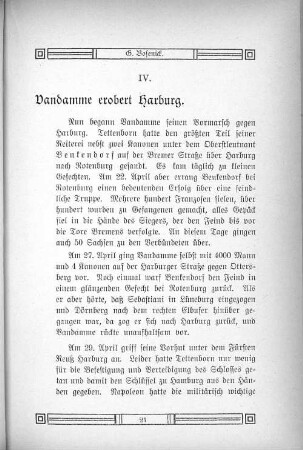 VI. Vandamme erobert Harburg.