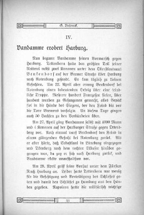 VI. Vandamme erobert Harburg.