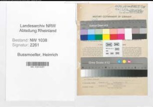 Entnazifizierung Heinrich Bussmoeller , geb. 21.07.1900 (Kaufmann)