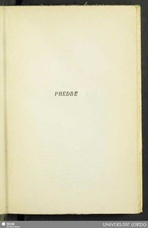 Phèdre Notice