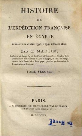Histoire de l'expédition française en Egypte, 2
