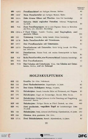 Holzskulpturen (Nr. 513-523)
