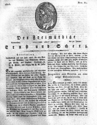 Nro. 21, Donnerstag, den 30. Januar 1806