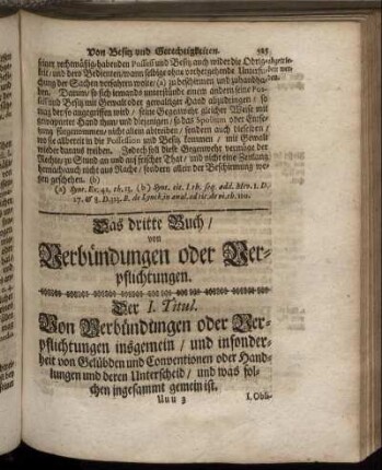 Der I. Titul. - Der VI. Titul.
