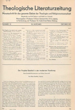 721-734 Der Prophet Ezeckiel in der modernen Forschung