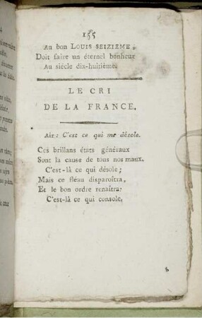 Le Cri De La France.