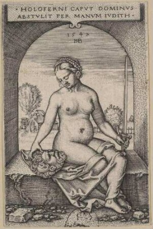 Judith im Fensterbogen sitzend