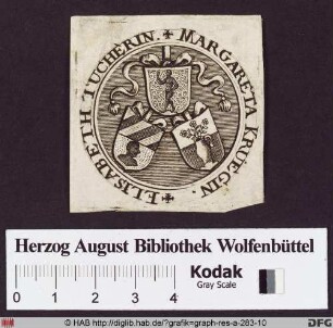 Wappen der Elisabeth Tucher und Margareta Krüger