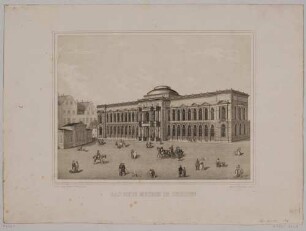 Ansicht der Gemäldegalerie Alte Meister (Semperbau) am Zwinger in Dresden, Blick nach Süden