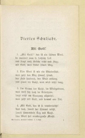 Viertes Schuljahr