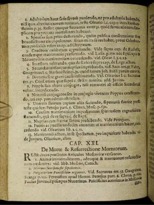 Cap. XXI. De Morte & Resurrectione Mortuorum.