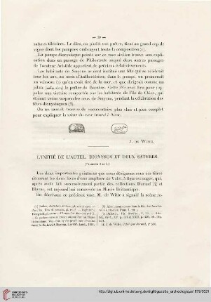L’initié de l’autel. Dionysus et deux satyres