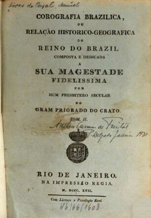 Corografia Brazilica ou relacão historico-geografica do reino do Brazil, 2