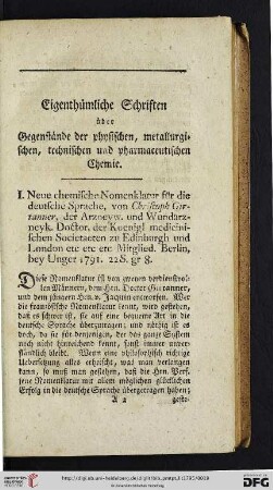 Eigenthümliche Schriften