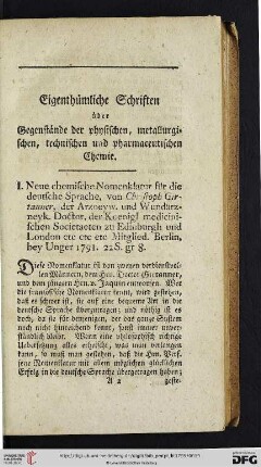 Eigenthümliche Schriften