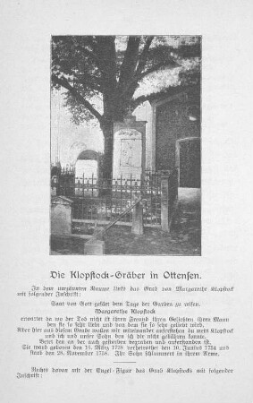 Die Klopstock-Gräber in Ottensen.