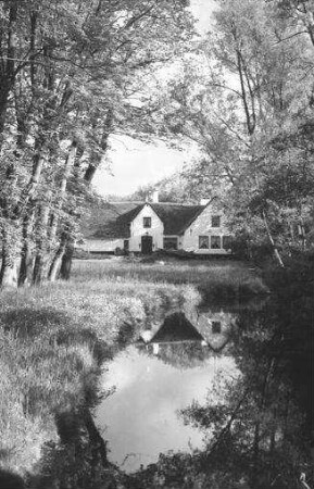 Garding: Friesengutshof, Parkansicht mit Teich