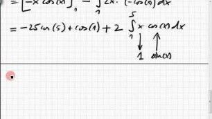 24B.3 doppelte partielle Integration; x Quadrat mal Sinus