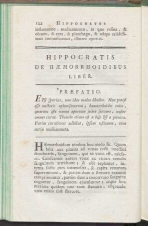 Hippocratis De Haemorrhoidibus Liber