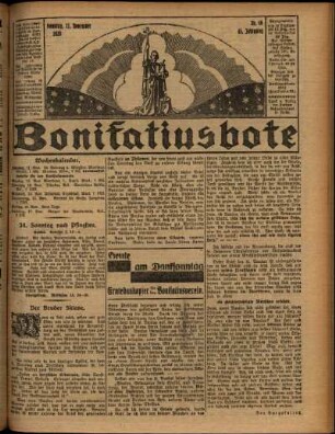 Erste Ausgabe vom Sonntag, den 11. November 1928.