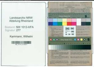 Entnazifizierung Wilhelm Kammann , geb. 25.10.1898 (Lebensmittelhaendler)