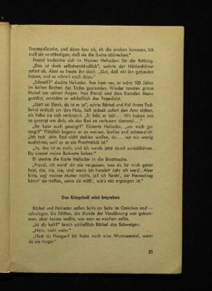 Das Kriegsbeil wird begraben