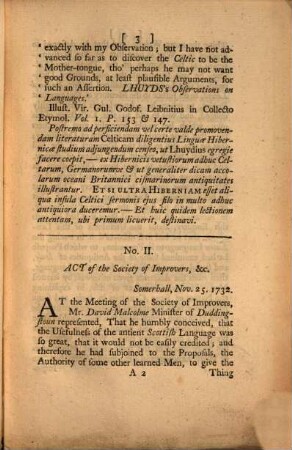 Collection of Papers, &c. : No. 1. the ancient Scottish or Irish, is a most valuable dialect of the celtic ...