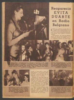 Reapareció Evita Duarte en Radio Belgrano