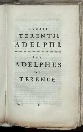 Publii Terentii Heautontimorumenos = L' Heautontimorumenos De Terence.