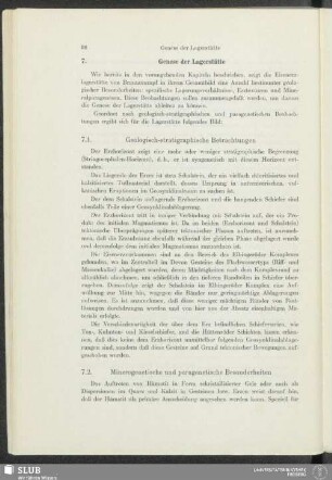 7. Genese der Lagerstätte