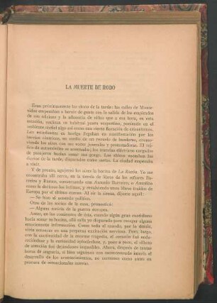 La muerte de Rodó