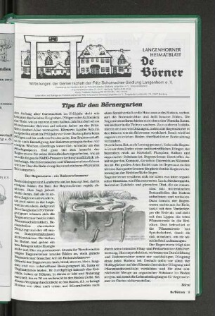 Tips für den Börnergarten