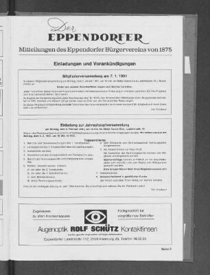 Einladungen und Vorankündigungen