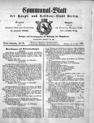 1863,22: No. 22, 31. Mai 1863
