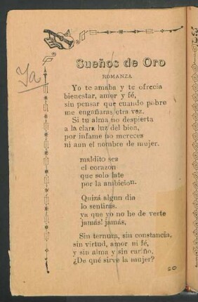 Sueños de oro : Romanza