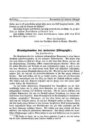 Grundgedanken der modernen Pädagogik
