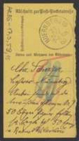 Brief von Christoph Scherzer an Regensburgische Botanische Gesellschaft
