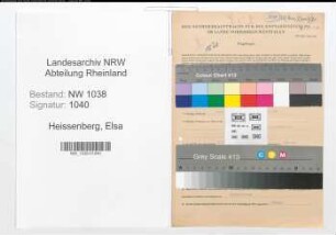 Entnazifizierung Elsa Heissenberg , geb. 21.10.1897 (Geschaeftsfuehrerin)