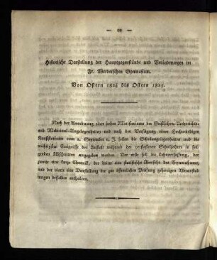 Historische Darstellung der Hauptgegenstände und Veränderungen im Fr. werderschen Gymnasium : von Ostern 1824 bis Ostern 1825 ; [Schulnachrichten] : von Ostern 1824 bis Ostern 1825 ; [Schulnachrichten]