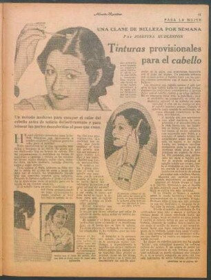 Tinturas provisionales para el cabello : Una clase de belleza por semana
