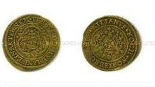 Nürnberger Rechenpfennig von Kilian Koch mit Reichsapfel (lateinisch)